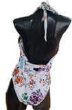 Traje De Baño Entero Halter Multicolor Importado
