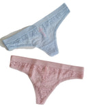 Victorias Secret Lencería Encaje 2 Tangas G Pink Logo