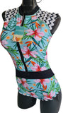Traje De Baño Mujer Manga Corta Importado Hawai