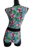 Traje De Baño Mujer Manga Corta Importado Hawai