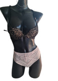 Victorias Secret Lencería Encaje Conjunto Bra 32a Push Up Xs