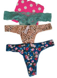 Victorias Secret Pink Lencería 3 Tangas Basicas Algodón M