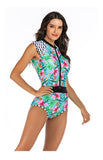 Traje De Baño Mujer Manga Corta Importado Hawai