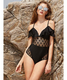 Forever Fashion Monokini Escote Traje De Baño Entero Negro