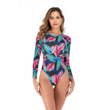 Traje De Baño Completo Manga Larga Surf Espalda Abierta