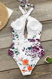 Traje De Baño Entero Halter Multicolor Importado