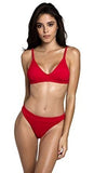 Traje De Baño Bikini Rojo brasileño Escotado M