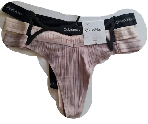 Calvin Klein pack 3 tangas algodón G