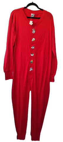 Warner Bros Pijama Mameluco Navidad Botones Looney Tunes L/XL