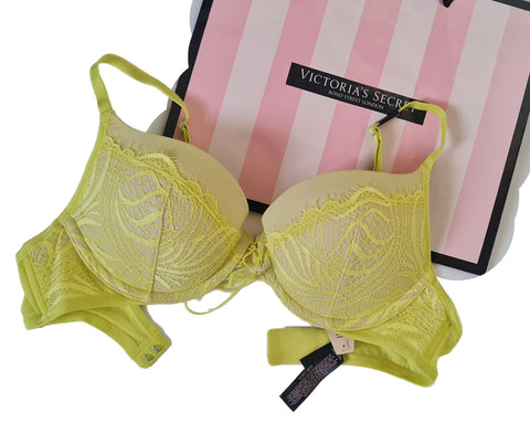 Victorias Secret Lencería Sexy Bra Push Up Escotado 34b