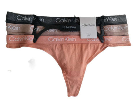 Calvin Klein Pack 3 Tangas Algodón G