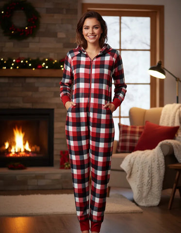 Pijama mameluco clásico navidad polar M