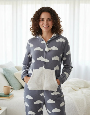 Layla Pijama Mameluco Polar Mujer Conejita M