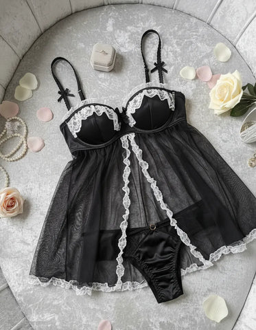 Victorias Secret Babydoll Lujoso De Copas 34b
