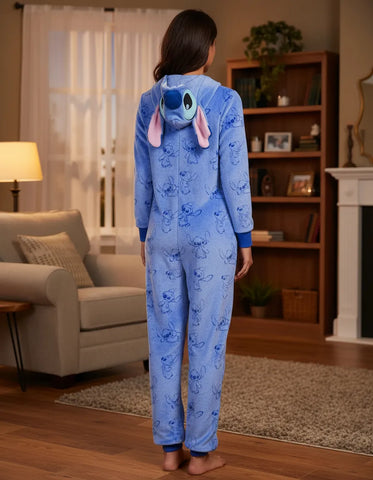 Disney Stich Pijama Mameluco Polar Adulto XS