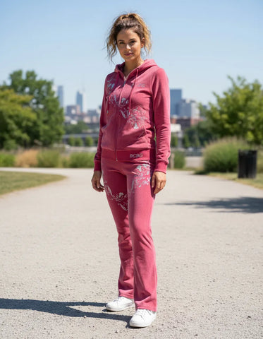 Bcbg Pants Conjunto Deportivo Velour M