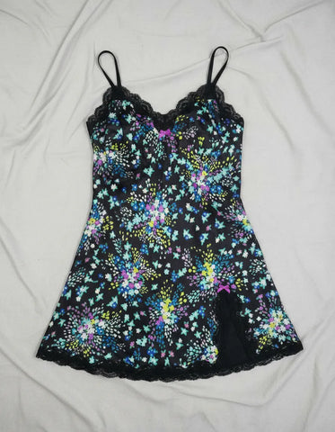 Victorias Secret Lencería Camisón Satin S Detalles Encaje