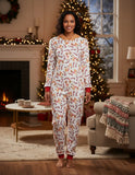 Pijama Mameluco Polar Navidad Reno Mujer XS