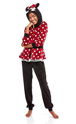 Disney Minnie Pijama Mameluco Polar Adulto S