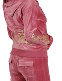 Bcbg pants velor rosa dorado M