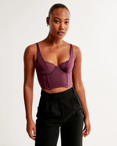 Abercrombie satin bustier M