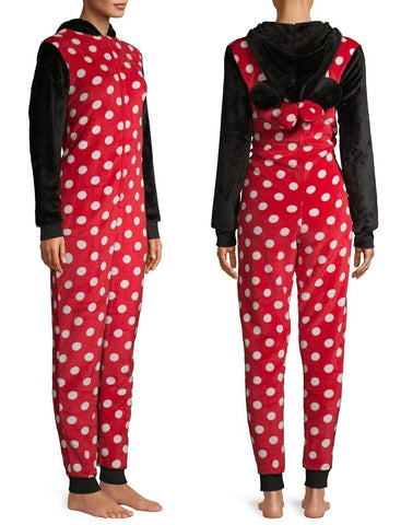 Disney Minnie Pijama Mameluco Polar Disfraz Adulto