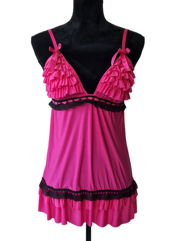 Jezebel the pink ruffle babydoll G