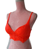 Victorias Secret Encaje Pink Bralette Push Up S (32-34b)