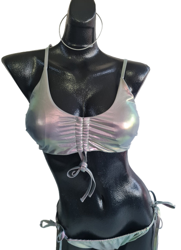 Zaful Traje De Ba o Importado Bikini Silver Envia Lenceria