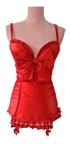 Babydoll rojo con ligas sales